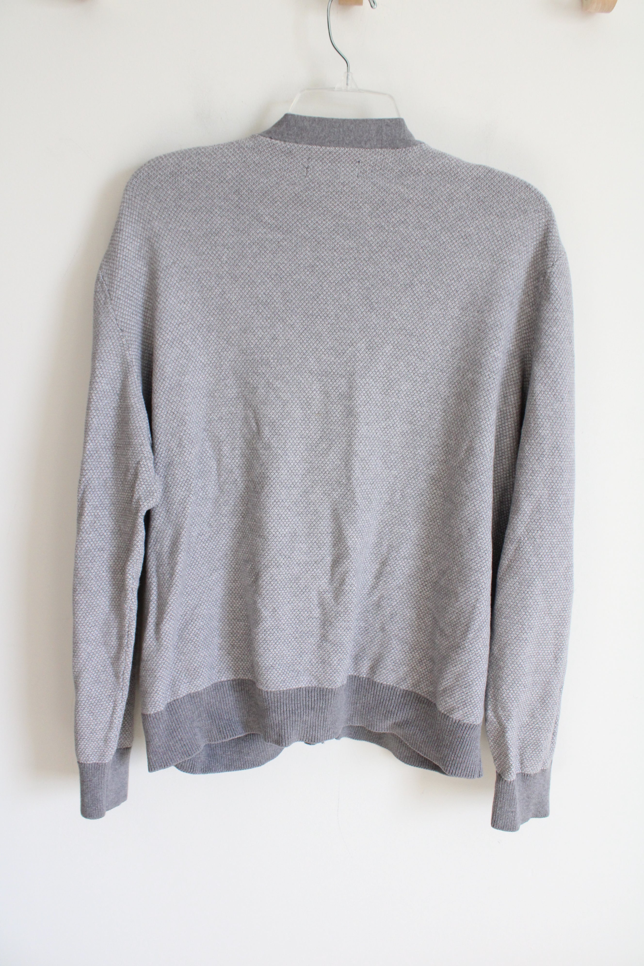 Chaps Gray Knit Cardigan | XL