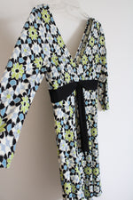 London Times Blue Green Floral Y2K Dress | 10 Petite