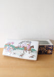 WEBI Porcelain Fox Hunting Scene Trinket Box