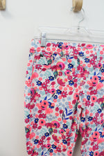 Jordache Pink Blue Floral Crop Jeggings | Youth L (10/12)