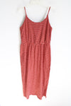 Old Navy Terracotta Orange White Striped Dress | M