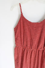 Old Navy Terracotta Orange White Striped Dress | M