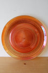 Jeanette Anniversary Pattern Marigold Carnival Glass Iridescent Sunburst Glass Plate | 12"