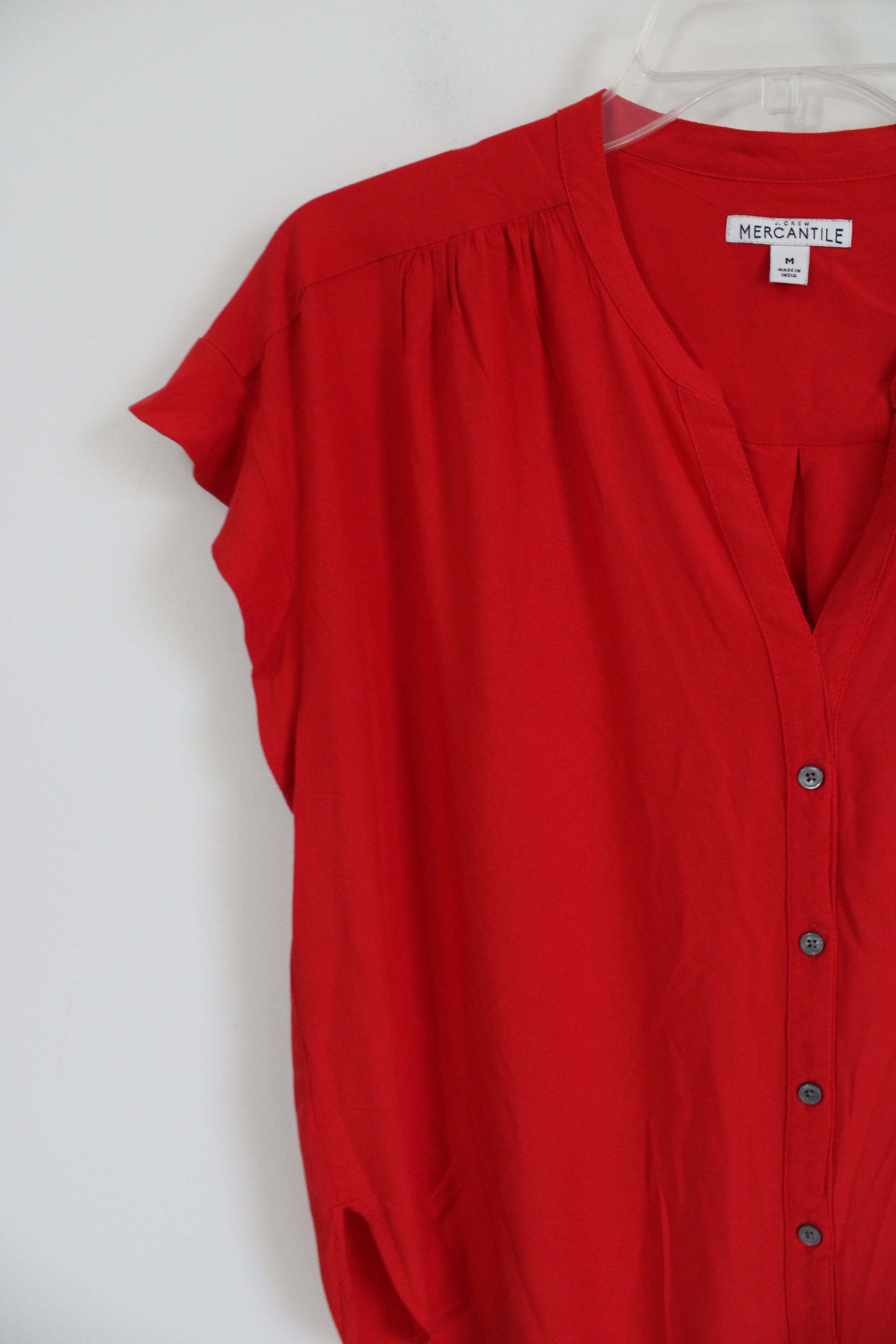 J.Crew Mercantile Red Blouse | M