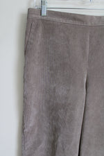 Alfred Dunner Tan Corduroy Wide Leg Pant | 6 Petite