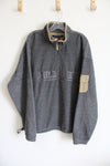 Tommy Hilfiger Gray Fleece Vintage 1/4 Zip Pullover Sweatshirt | XXL