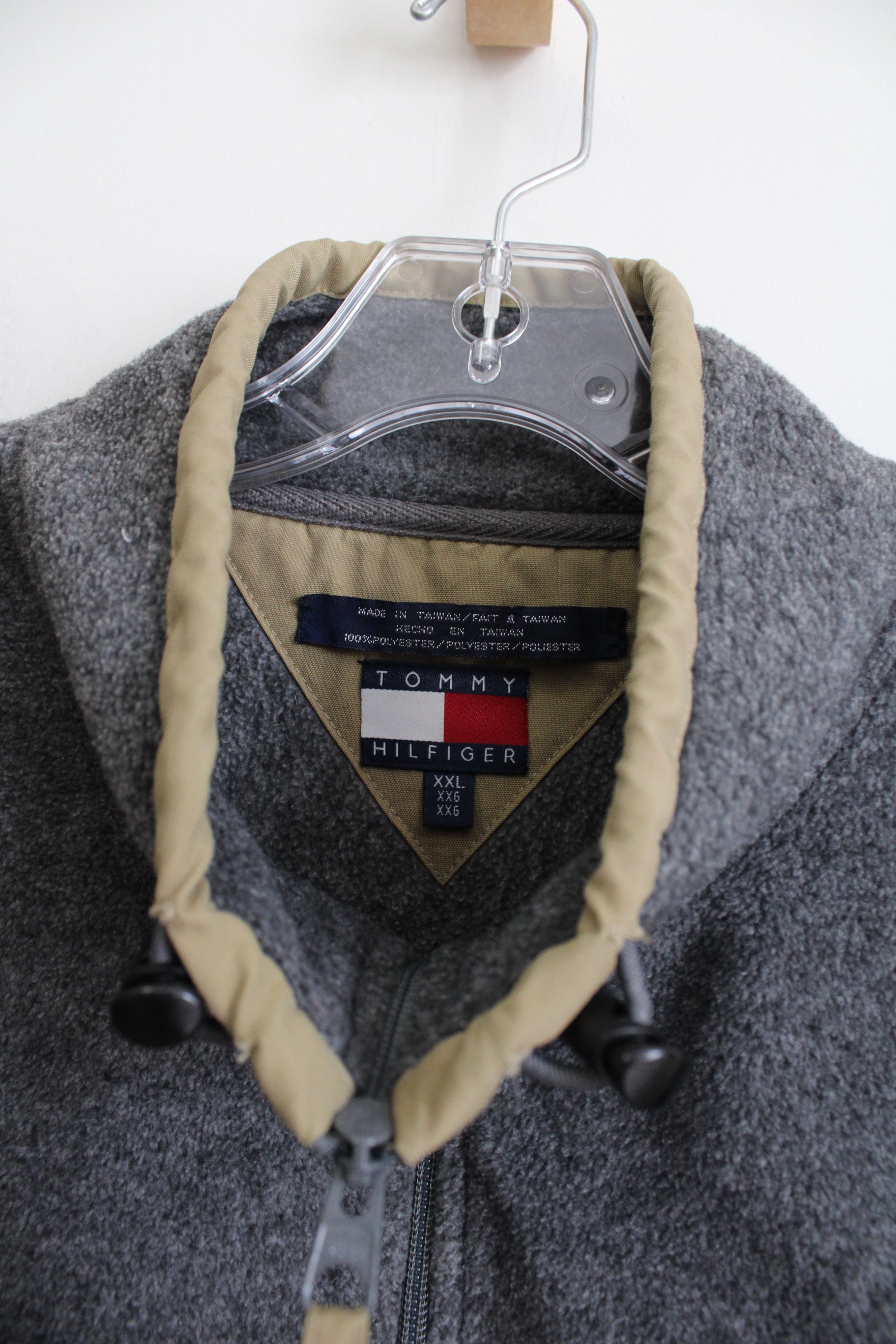 Tommy Hilfiger Gray Fleece Vintage 1/4 Zip Pullover Sweatshirt | XXL