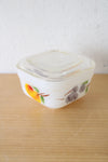 Vintage Fire King Gay Fad Hand Painted Fruit Refrigerator Dish Container