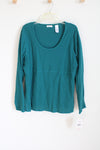 Liz & Co. Teal Long Sleeved Shirt | 3X