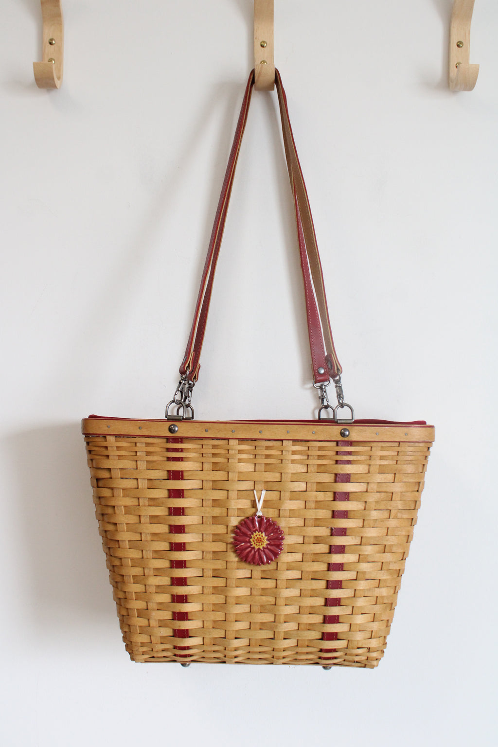 Longaberger 2004 Mother's Day Woven Basket Tote Bag W/ Accessories