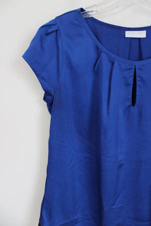 New York & Co. Cobalt blue Satin Blouse | S