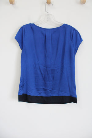 New York & Co. Cobalt blue Satin Blouse | S