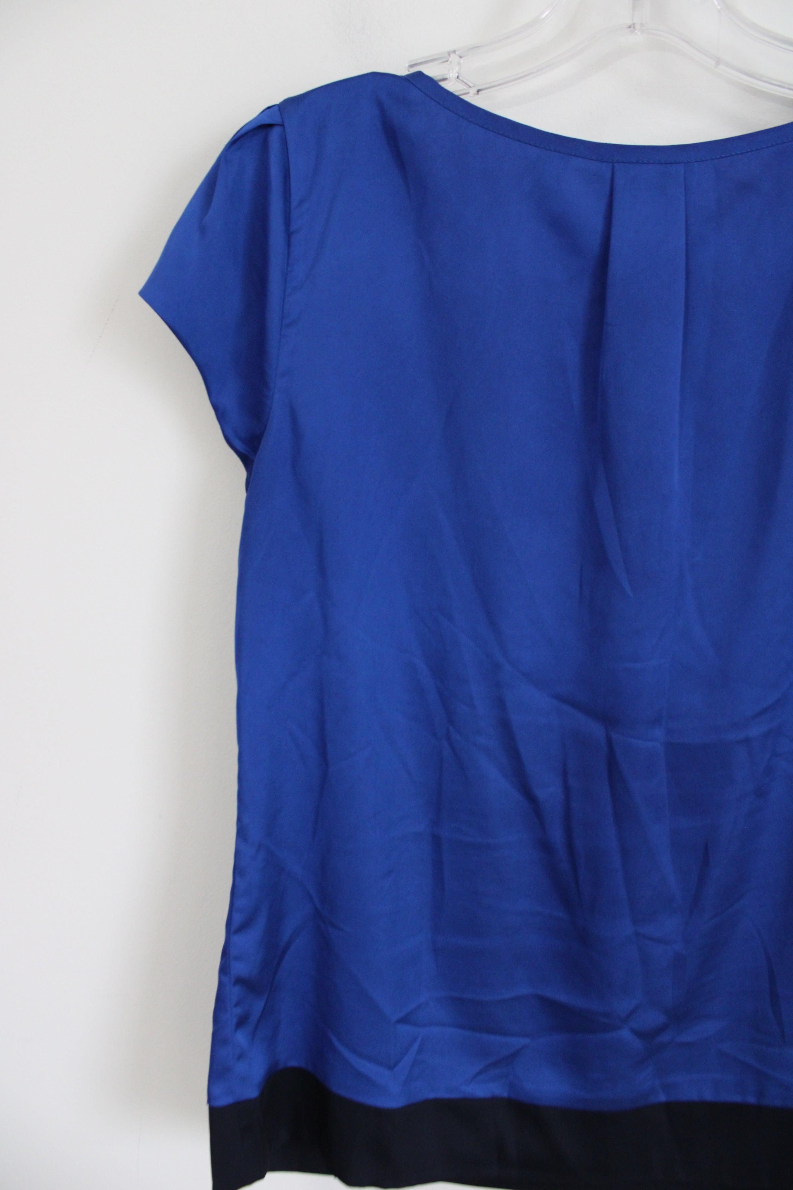 New York & Co. Cobalt blue Satin Blouse | S