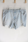 NEW Old Navy High Rise Slouchy Straight Light Wash Denim Shorts | 20