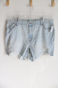 NEW Old Navy High Rise Slouchy Straight Light Wash Denim Shorts | 20