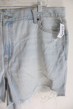 NEW Old Navy High Rise Slouchy Straight Light Wash Denim Shorts | 20