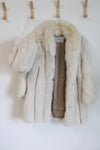 Muscalus Furs White Mink Fur Coat & Matching Hand Muff | M/L