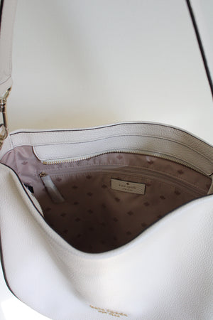 NEW Kate Spade New York Lexy White Pebble Leather Parchment Shoulder Bag