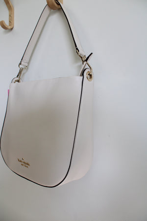 NEW Kate Spade New York Lexy White Pebble Leather Parchment Shoulder Bag