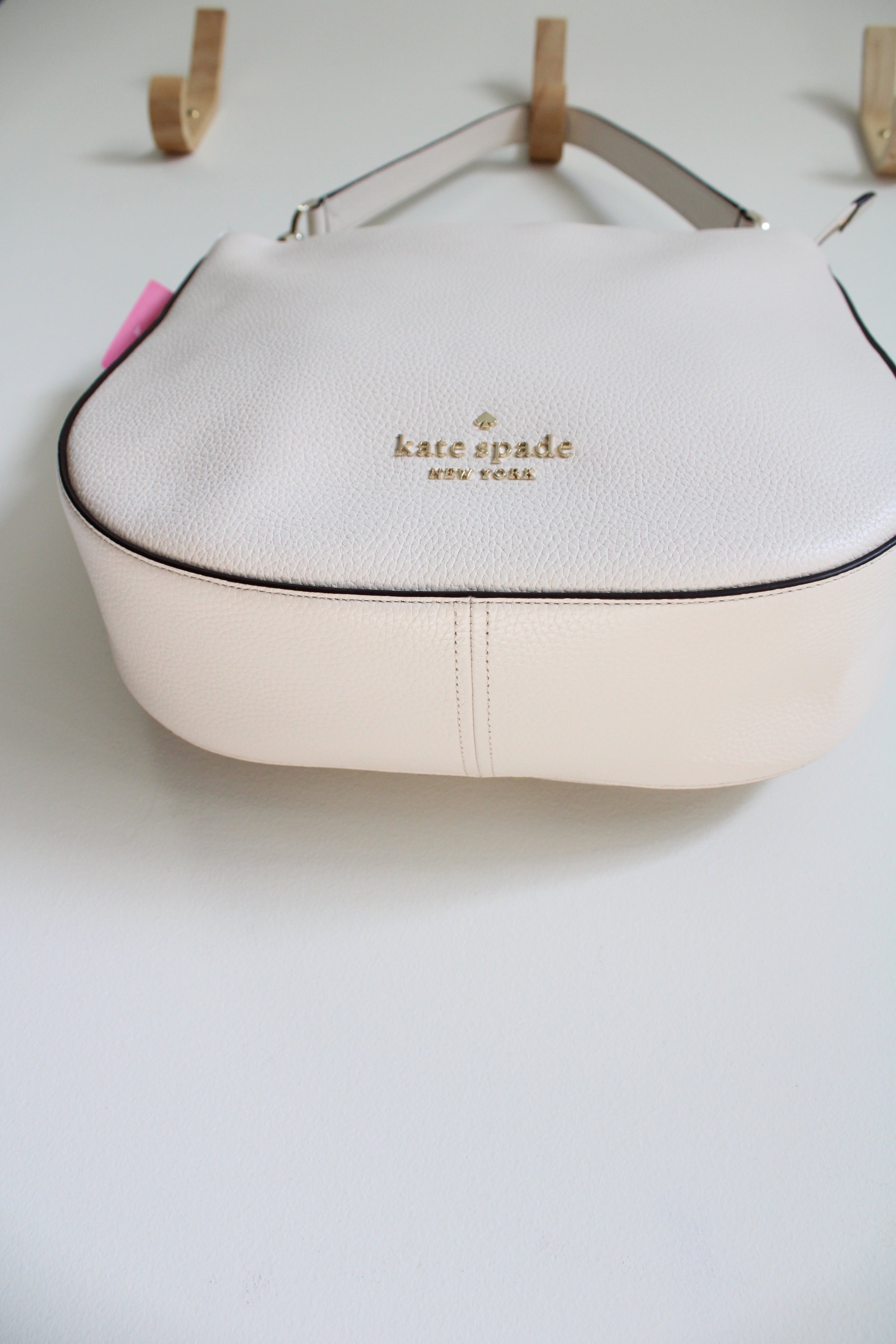 NEW Kate Spade New York Lexy White Pebble Leather Parchment Shoulder Bag