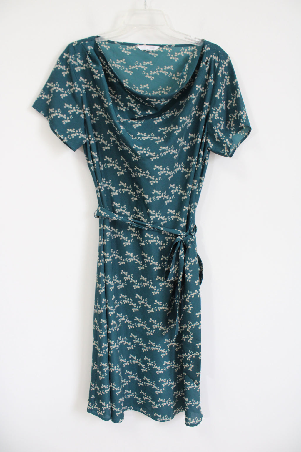 Shade Green Tan Vine Patterned Dress | L