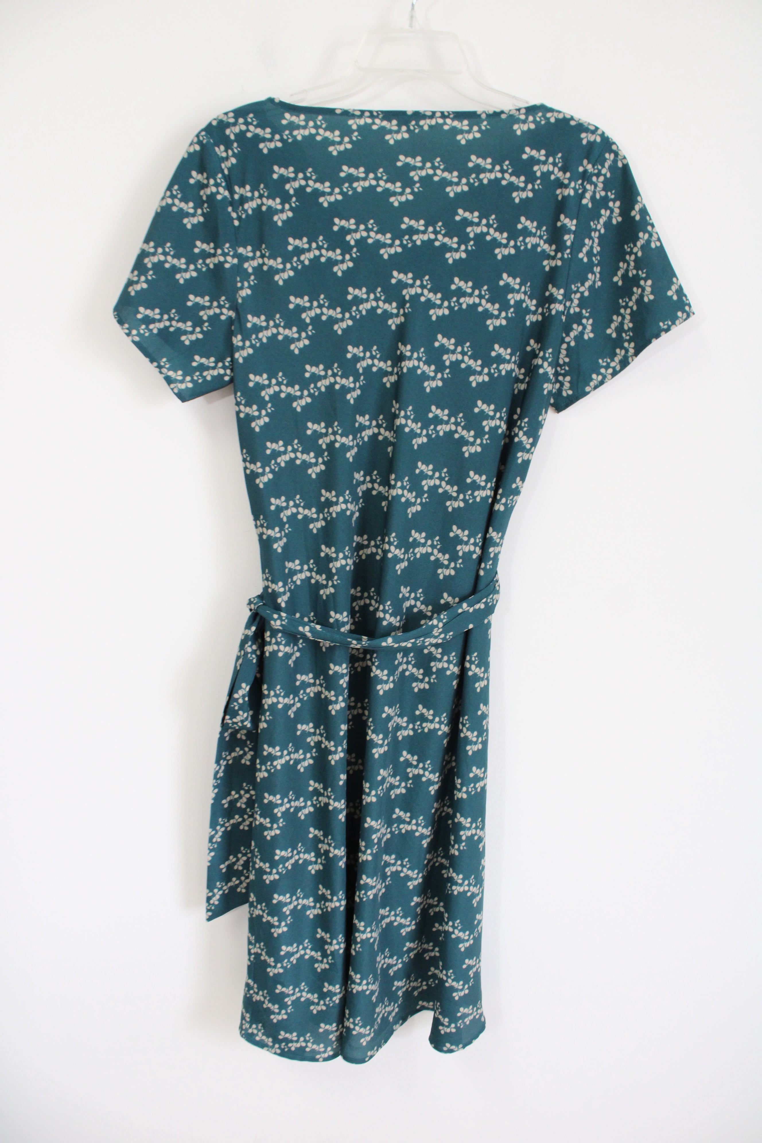 Shade Green Tan Vine Patterned Dress | L