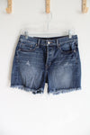 Express Midi Vintage High Rise Denim Shorts | 4