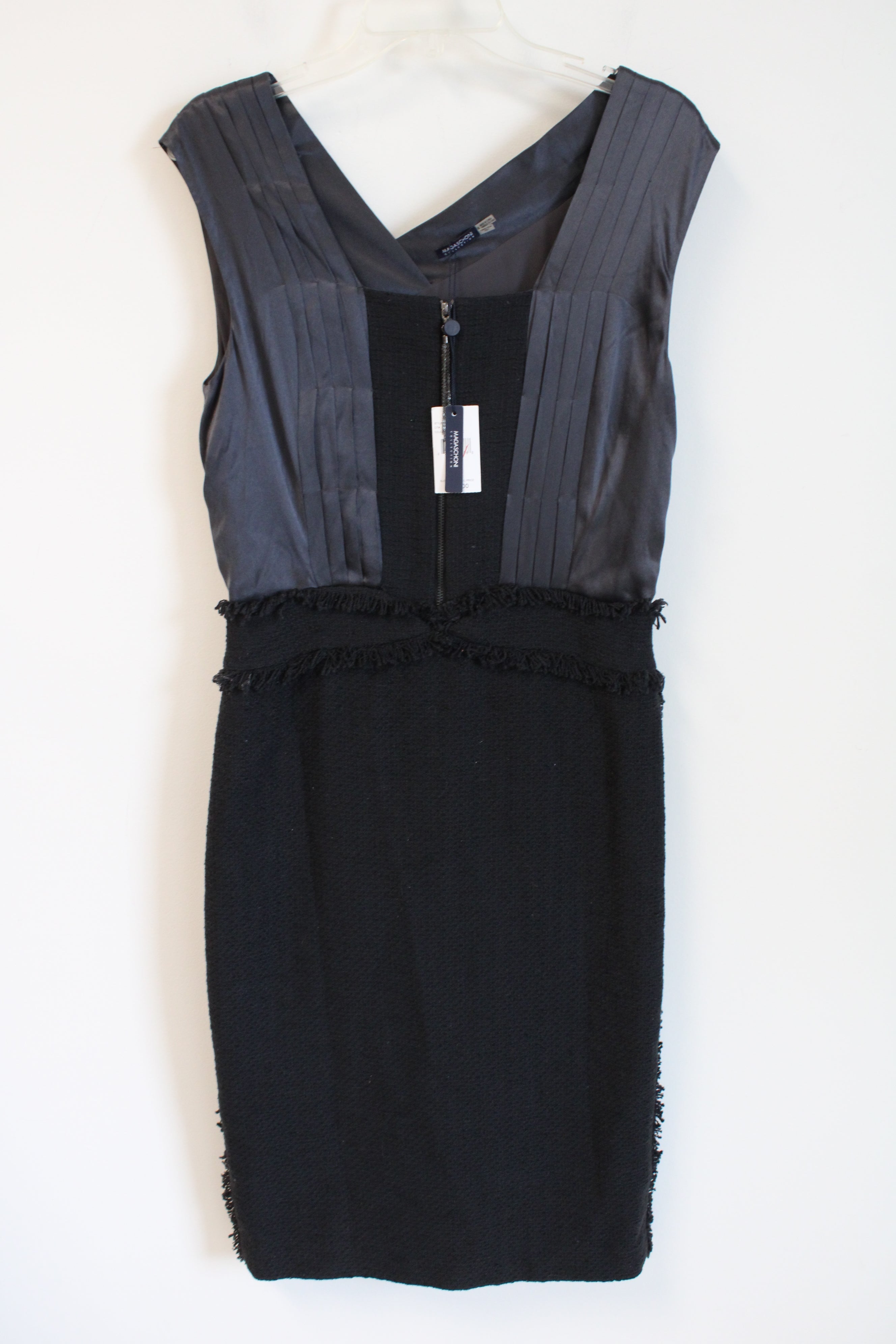 NEW Magaschino Collection Black Silk Top Woven Bottom Dress | 8