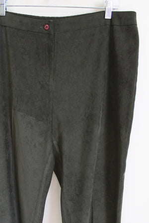 Requirements Olive Green Sueded Pants | 14