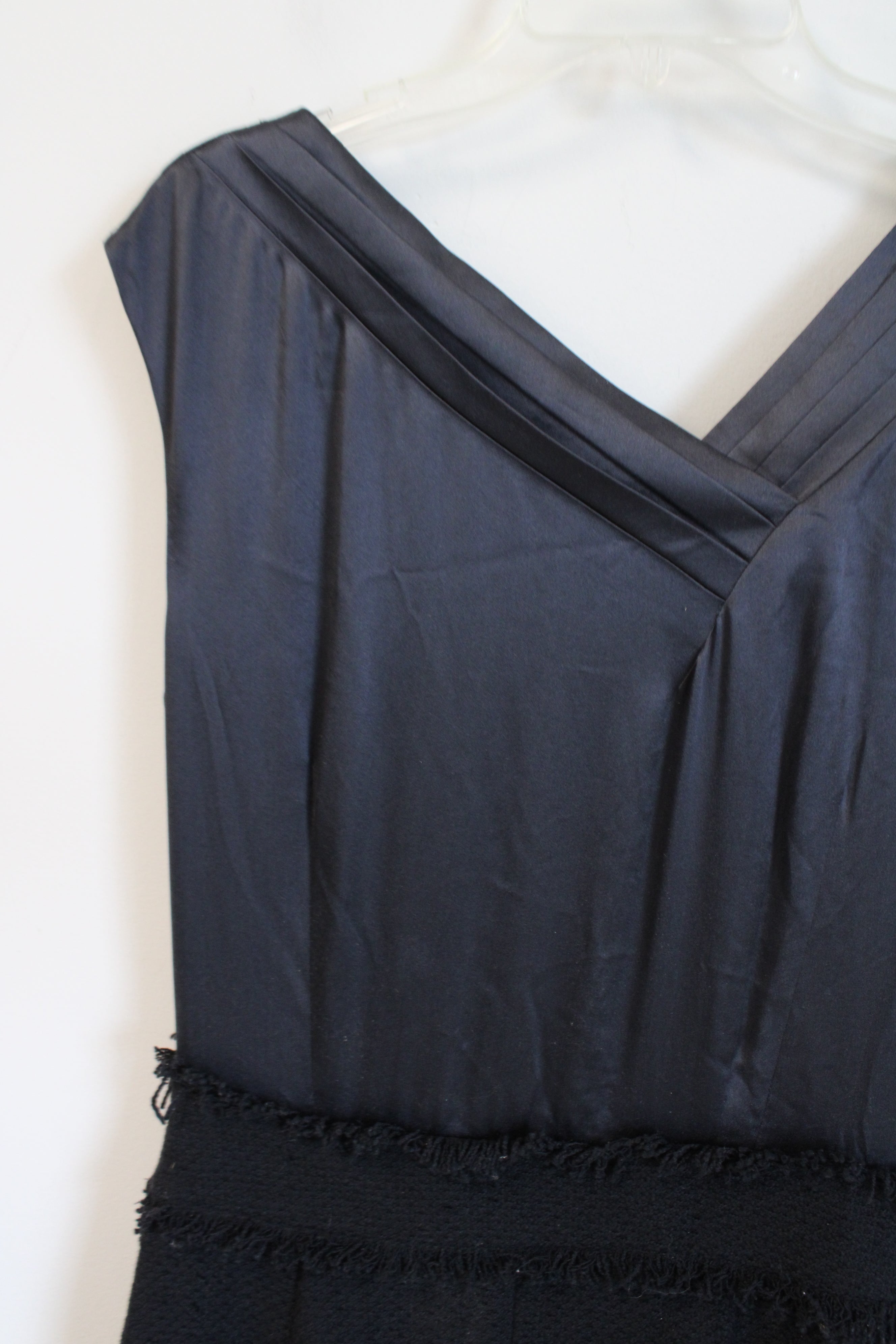 NEW Magaschino Collection Black Silk Top Woven Bottom Dress | 8