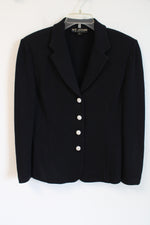 St. John Basics Black Knit Blazer Jacket | 8