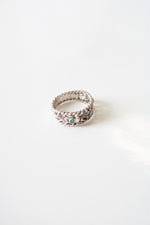 Sterling Silver Green Onyx Shamrock Ring | Size 6