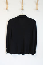 St. John Basics Black Knit Blazer Jacket | 8