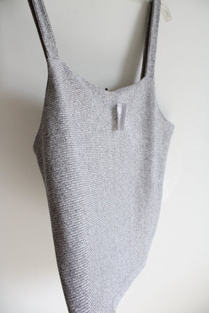 NEW Banana Republic Heathered Gray Rib Knit Tank Top | XXL