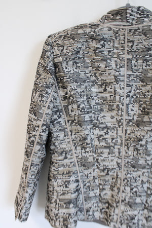 Lafayette 148 New York Brocade Gray Snakeskin Patterned Blazer Jacket | 6 Petite