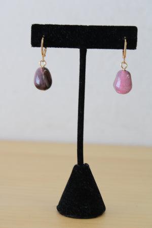 Green & Pink Dangle Earring Pair