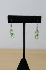 Green & Pink Dangle Earring Pair