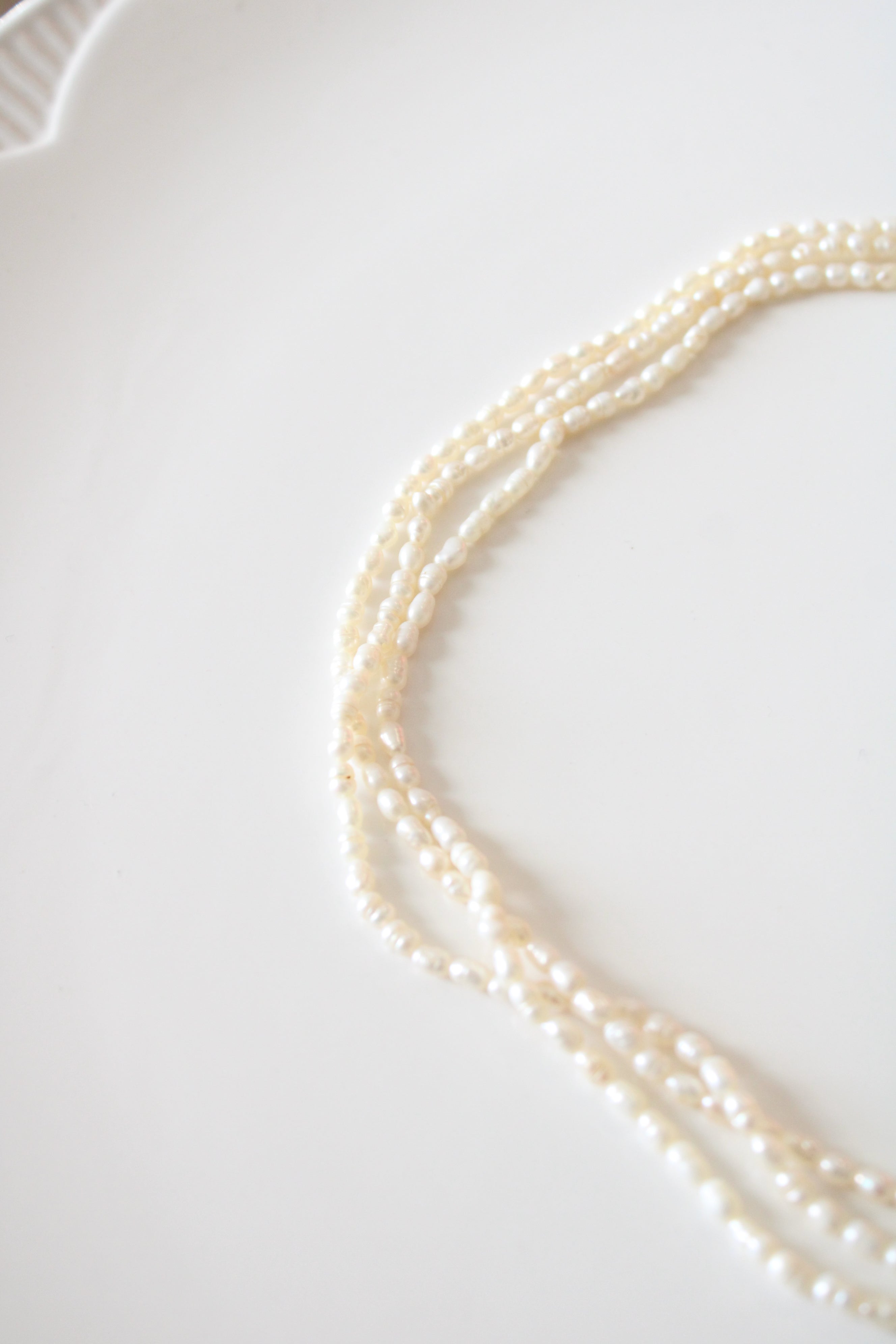 Layered 3 Strand Baroque Pearl Necklace