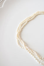 Layered 3 Strand Baroque Pearl Necklace