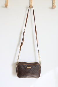 Michael Kors Brown Monogram Crossbody Purse