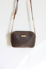 Michael Kors Brown Monogram Crossbody Purse