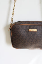 Michael Kors Brown Monogram Crossbody Purse