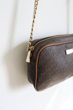 Michael Kors Brown Monogram Crossbody Purse