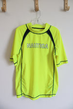 Nautica Neon Yellow Rash Guard Shirt | Youth L (14/16)