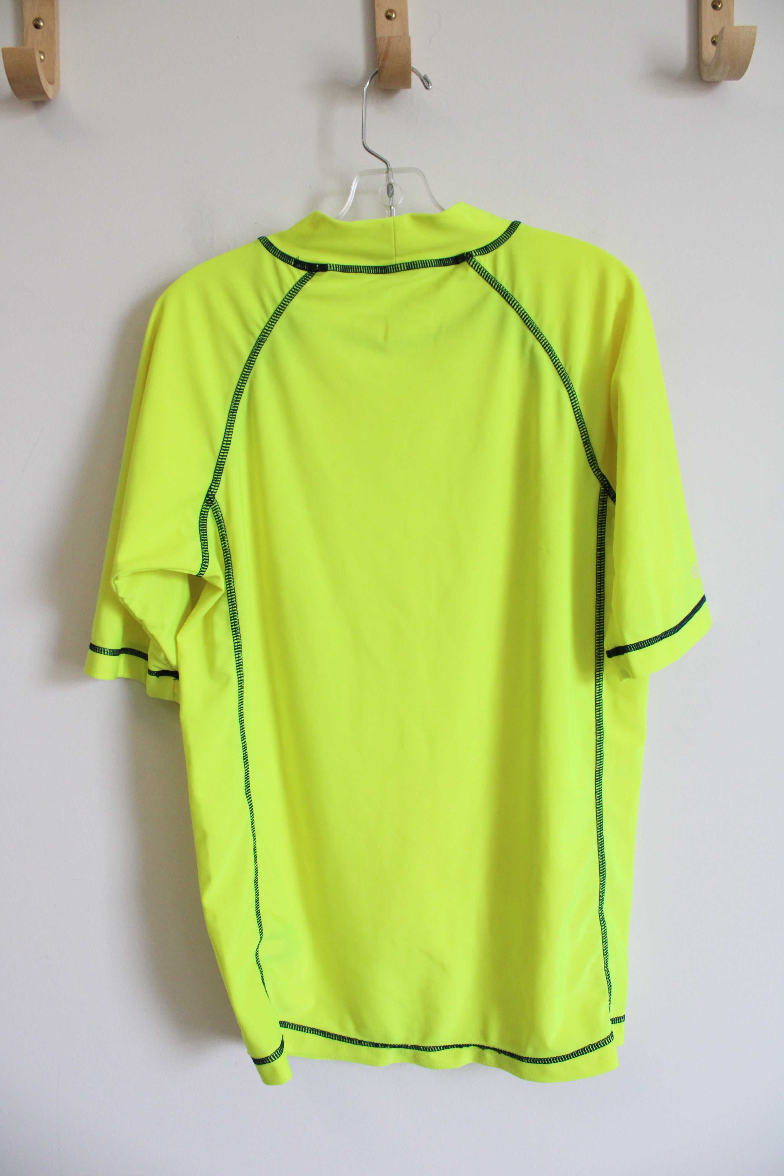 Nautica Neon Yellow Rash Guard Shirt | Youth L (14/16)