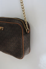 Michael Kors Brown Monogram Crossbody Purse