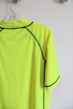 Nautica Neon Yellow Rash Guard Shirt | Youth L (14/16)