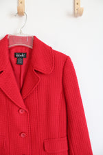 Rafaella Red Wool Blend Blazer Jacket | 6