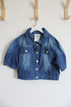 Rare Editions Chambray Puffed Sleeve Gold Studded Cropped Shirt | Youth 14