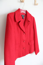 Rafaella Red Wool Blend Blazer Jacket | 6